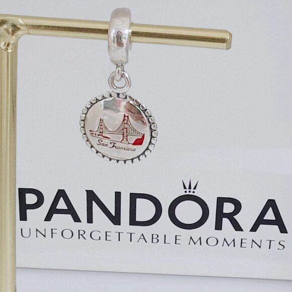 Pandora Jewelry - Pandora San Francisco Bridge Red Exclusive Dangle Charm S925 Silver with box